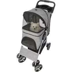 Kočárek pro psy BUGGY, rychlosklápěcí, 47 x 100 x 80cm, 4,9kg, šedá TRIXIE