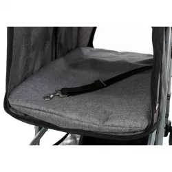 Kočárek pro psy BUGGY, rychlosklápěcí, 47 x 100 x 80cm, 4,9kg, šedá TRIXIE