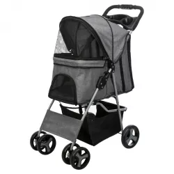 Kočárek pro psy BUGGY, rychlosklápěcí, 47 x 100 x 80cm, 4,9kg, šedá TRIXIE