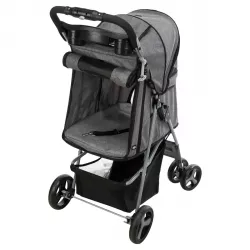 Kočárek pro psy BUGGY, rychlosklápěcí, 47 x 100 x 80cm, 4,9kg, šedá TRIXIE