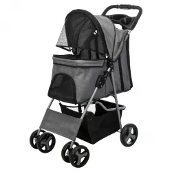 Kočárek pro psy BUGGY, rychlosklápěcí, 47 x 100 x 80cm, 4,9kg, šedá TRIXIE