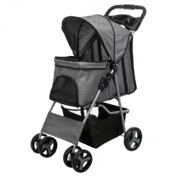 Kočárek pro psy BUGGY, rychlosklápěcí, 47 x 100 x 80cm, 4,9kg, šedá TRIXIE