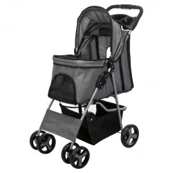Kočárek pro psy BUGGY, rychlosklápěcí, 47 x 100 x 80cm, 4,9kg, šedá TRIXIE