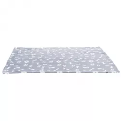 Plyšová deka KENNY 100 x 75 cm modrá s kostičkami a packami TRIXIE Plyšová deka KENNY 100 x 75 cm modrá s kostičkami a packami TRIXIE