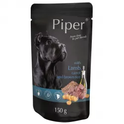 PIPER s jehněčím, mrkví a rýží, kapsička pro psy 150g