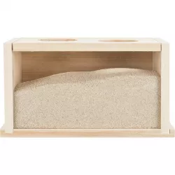 Písková lázeň, pro myši/křečky, dřevěná, 20 x 12 x 12 cm TRIXIE