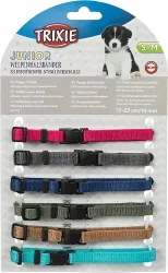 Balení nylon.rozeznávacích obojků pro štěňata S-M 17-25cm/10mm,malin,šedá,mod,khaki,růž,tyrkys TRIXIE