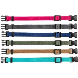 Balení nylon.rozeznávacích obojků pro štěňata S-M 17-25cm/10mm,malin,šedá,mod,khaki,růž,tyrkys TRIXIE