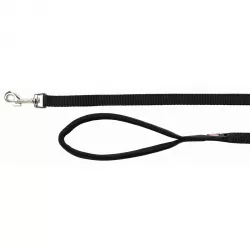 Vodítko PREMIUM s vyplněnou rukojetí 1m/20mm (M-L), - černá TRIXIE