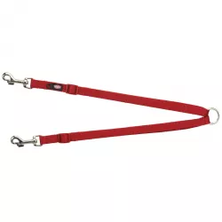 Nylonová rozdvojka - pásky s karabinami 40-70 cm/15 mm, - červená TRIXIE