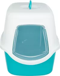 WC VICO kryté s dvířky, bez filtru 56 x 40 x 40 cm, - tyrkysově/bílá TRIXIE