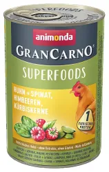 GRANCARNO Superfoods kuře,špenát,maliny,dýňová semínka 400 g pro psy Animonda