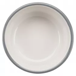 Set keramických misek v kovovém stojánku, 2 × 0.25 l/ø 13 cm, petrolejová/šedá TRIXIE