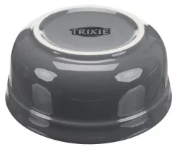 Set keramických misek v kovovém stojánku, 2 × 0.25 l/ø 13 cm, petrolejová/šedá TRIXIE