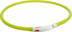 Flash USB svítící obojek XS-XL 70 cm / 10 mm, zelený TRIXIE