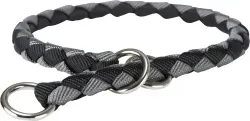 CAVO obojek kulatý "Stop tahání", S: 25-31 cm/ø 12 mm, černá/grafit TRIXIE