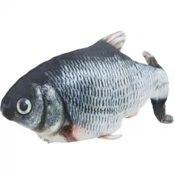 Ryba jako živá, mrskající se, s catnipem, látka, 30cm TRIXIE
