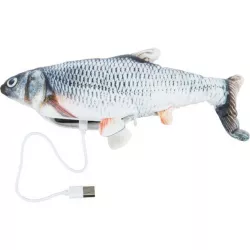 Ryba jako živá, mrskající se, s catnipem, látka, 30cm TRIXIE
