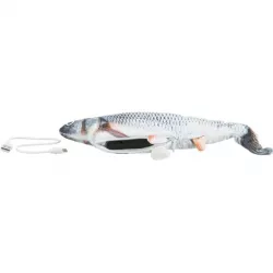 Ryba jako živá, mrskající se, s catnipem, látka, 30cm TRIXIE
