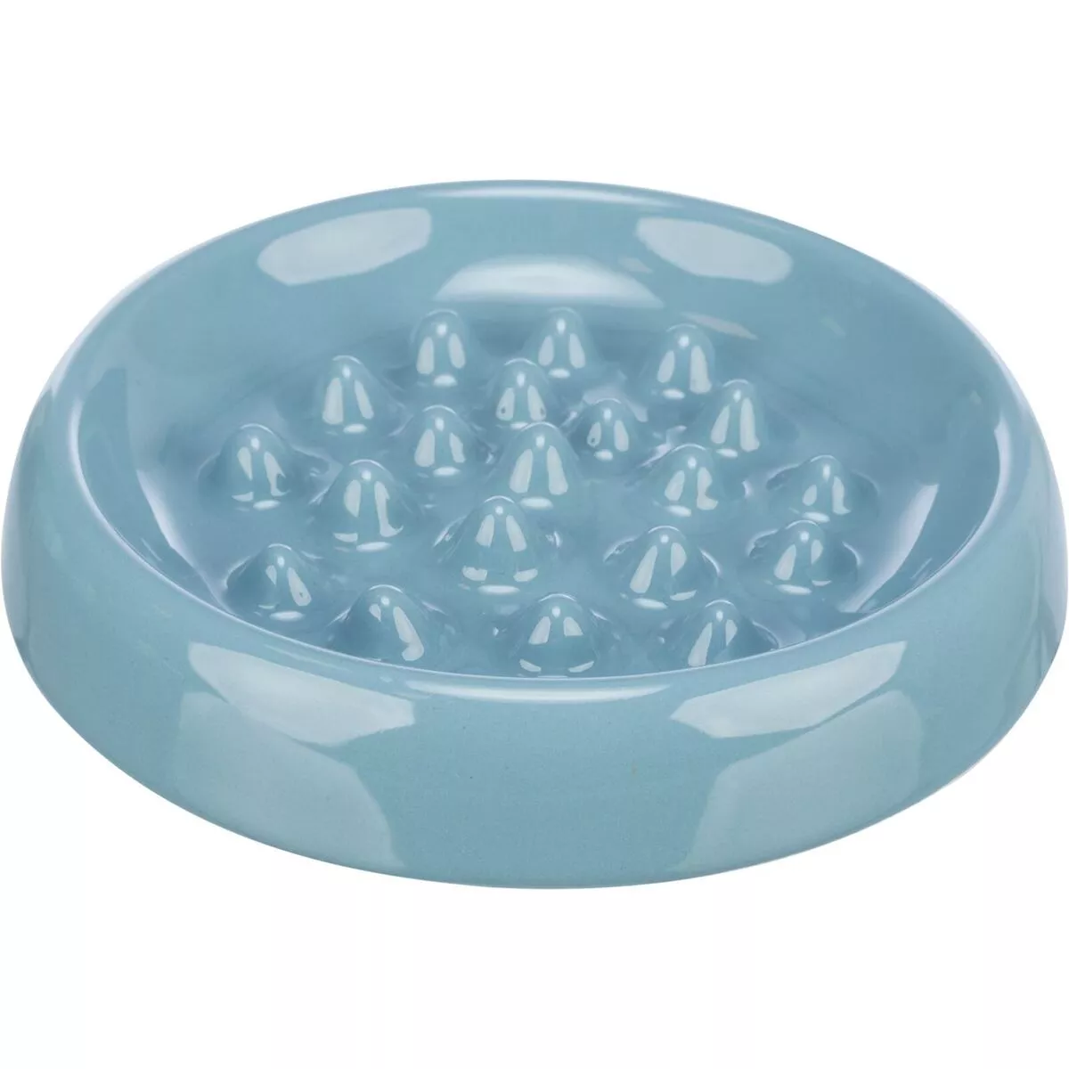 Slow Feed, keramická miska k pomalému krmení, 0.25 l/ø 18 cm, modrá, šedá TRIXIE