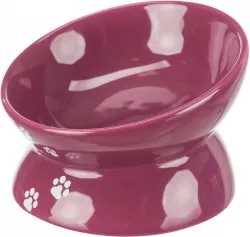 Zvýšená ergonomická keramická miska, 0.15 l/ø 13 cm, vínová TRIXIE