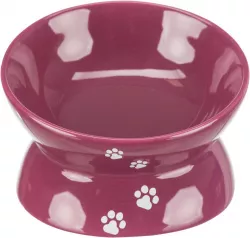 Zvýšená ergonomická keramická miska, 0.15 l/ø 13 cm, vínová TRIXIE
