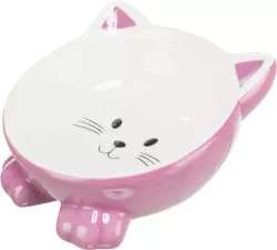 Keramická miska ergonomická 0.15 l/ø 14 cm, vyvýšená, tvar kočka TRIXIE