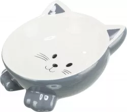 Keramická miska ergonomická 0.15 l/ø 14 cm, vyvýšená, tvar kočka TRIXIE
