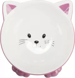 Keramická miska ergonomická 0.15 l/ø 14 cm, vyvýšená, tvar kočka TRIXIE