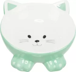 Keramická miska ergonomická 0.15 l/ø 14 cm, vyvýšená, tvar kočka TRIXIE
