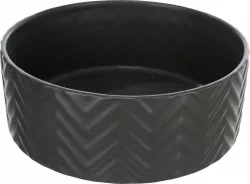 Keramická miska 0.4 l/ø 13 cm, vroubkovaná, černá TRIXIE Keramická miska 0.4 l/ø 13 cm, vroubkovaná, černá TRIXIE