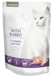 PIPER CAT kapsička pro sterilizované kočky, s králíkem 100g