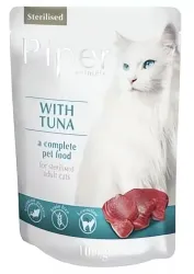 PIPER CAT kapsička pro sterilizované kočky, s tuňákem 100g