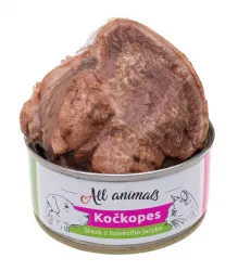 ALL ANIMALS konzerva KOČKOPES steak z hovězího jazyka, 100g ALL ANIMALS konzerva KOČKOPES steak z hovězího jazyka, 100g