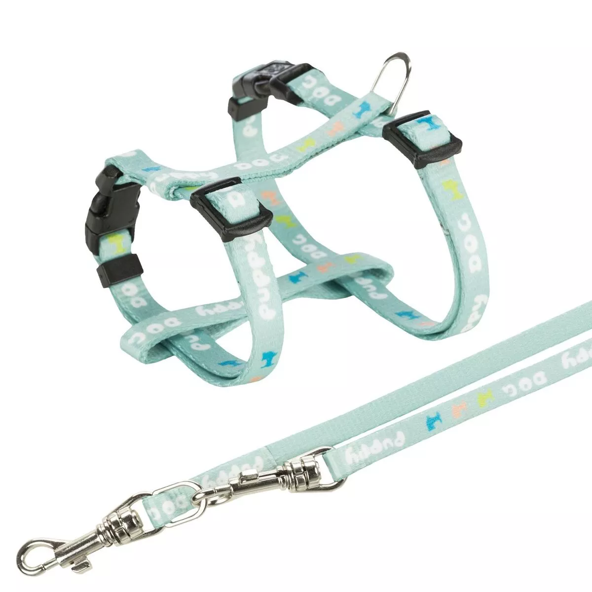JUNIOR postroj s vodítkem pro štěňata, M-L: 27-45 cm, 2 m, mátová TRIXIE