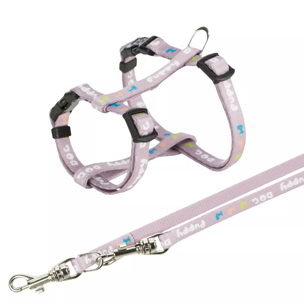 JUNIOR postroj s vodítkem pro štěňata, M-L: 27-45 cm, 2 m, světlá lila TRIXIE