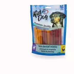KIDDOG kuře+propolis / jehněčí+petržel MIX dentalní tyčinky 250 g