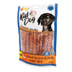 KIDDOG mix mrkvových tyčinek kuřecí + kachní 12 cm 250 g