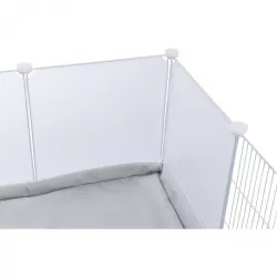 Interiérový výběh, kov/plast, 140 x 35 x 70 cm, bílá