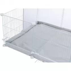 Interiérový výběh, kov/plast, 140 x 35 x 70 cm, bílá