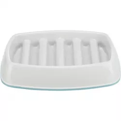 Miska k pomalému krmení, design mříž, 0,25l/21 ×14 cm, plast/TPR, šedá