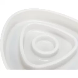 Miska k pomalému krmení, design triangl, 0,35l/15 ×15 cm, plast/TPR, šedá TRIXIE