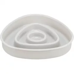Miska k pomalému krmení, design triangl, 0,35l/15 ×15 cm, plast/TPR, šedá TRIXIE