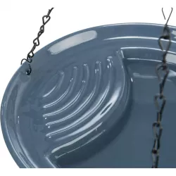Venkovní závěsná keramická lázeň pro ptactvo, 550ml / 26 cm, modrá