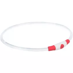 Flash light ring USB, blikací obojek, S-M: 40 cm/ ø 8 mm, červená TRIXIE
