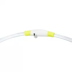 Flash light ring USB, blikací obojek, S-M: 40 cm/ ø 8 mm, zelená TRIXIE