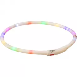 Flash USB svítící silikonový obojek, XS-XL: 70 cm / 10 mm, multicolor TRIXIE