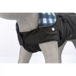 Outdoorový kabátek ROUEN 2v1, střih buldok, černá/modrá XS:32cm, hruď:38-64cm, krk:38-46cm TRIXIE