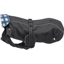 Outdoorový kabátek ROUEN 2v1, střih buldok, černá/modrá XS:30cm, hruď:36-58cm, krk:36-44cm TRIXIE