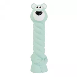 Medvídek s latexovým lanem a chroupacím zvukem 15 cm, latex HipHop HipHop Dog